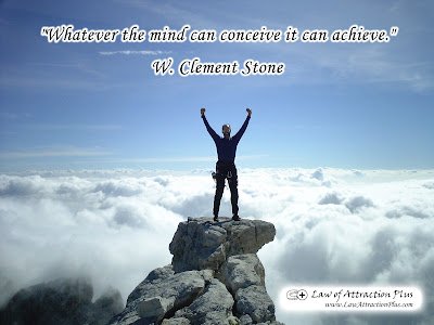 Free Law of Attraction Wallpaper with Quote by Clement Stone